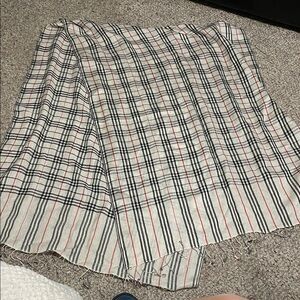 Wool silk pashmina black/red beige Plaid - new